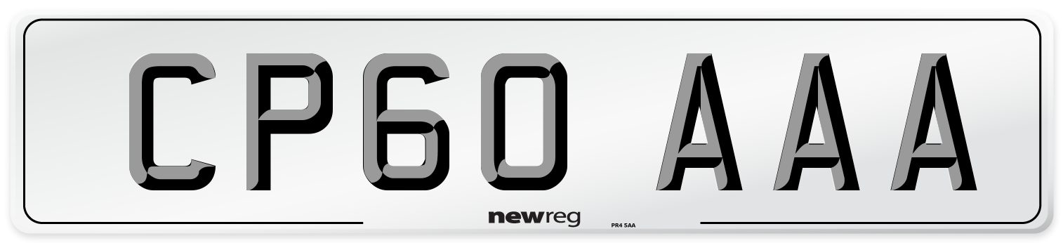 CP60 AAA Number Plate from New Reg